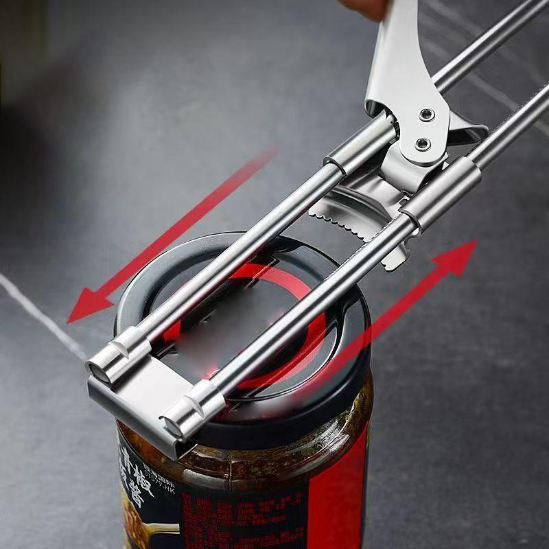 Adjustable Multi-Function Bottle Opener Stainless Steel Lids Off Jar Opener Labor-Saving Screw Can Opener For Kitchen Tools