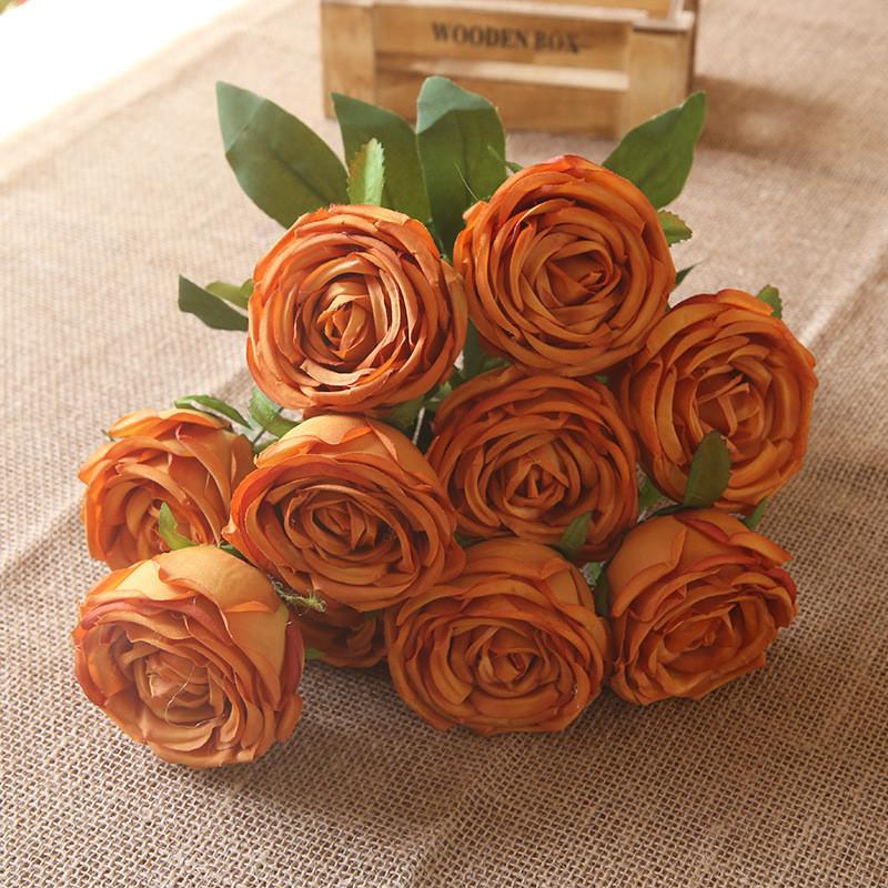 Rose Wall Decor Artificial Flowers For Wedding Home Photography With Silk Material
