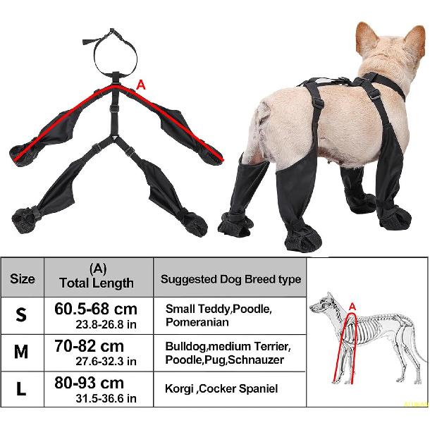 Waterproof Dog Boots Anti-Slip Dog Shoes,Rugged Rubber Sole,Pet Paw Protector, Dirty-Proof&Anti-Fall Dog Outdoor Walking Running