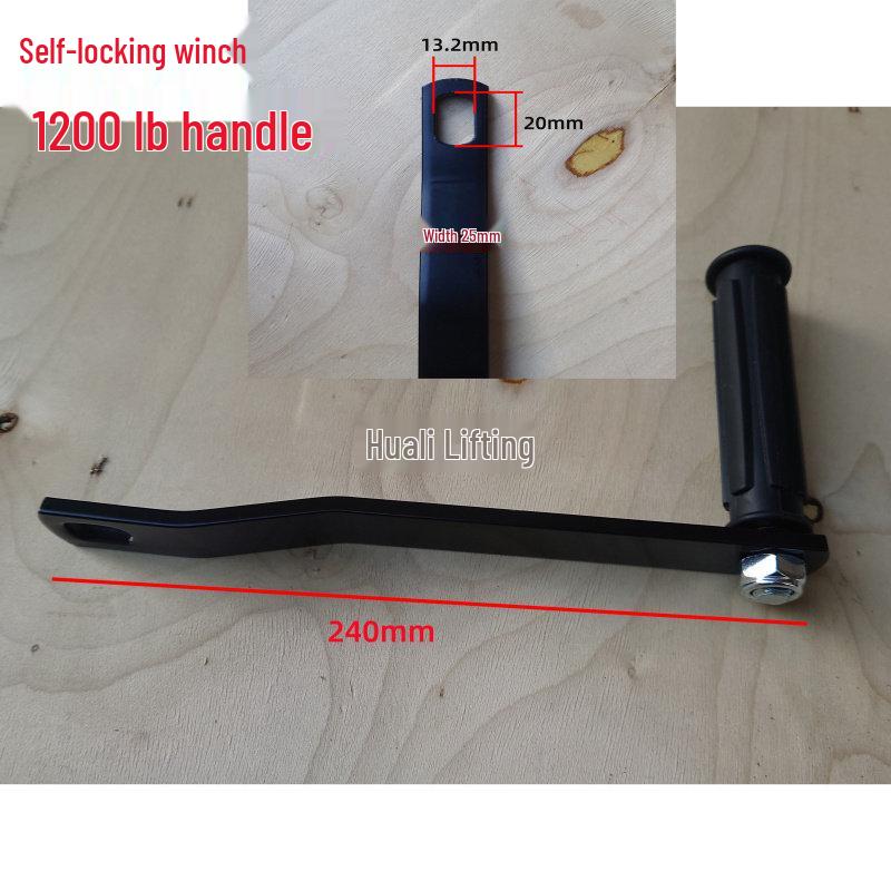 Hand-Crank Winch Handle with Plastic Grip Sleeve