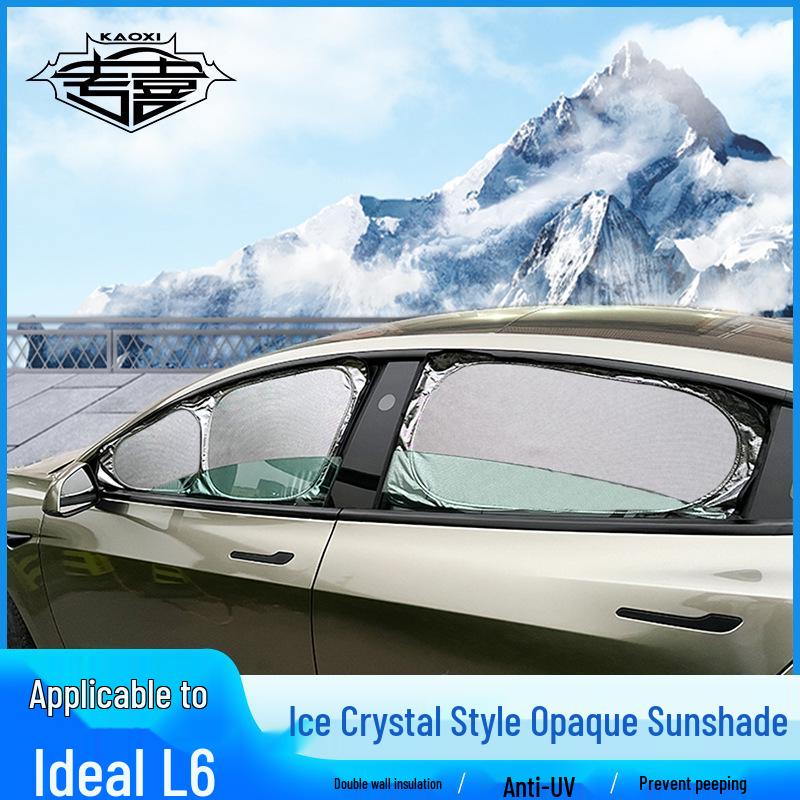Ideal L6 Car Window Sunshade - Ice Crystal Design for Heat Insulation & Privacy