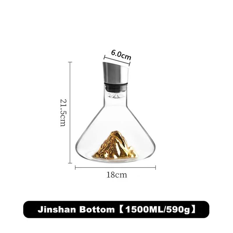 

Креативный хрустальный винный графин в стиле Цзиньшань - прозрачная хрустальная бутылка без свинца, украшение для винного подарочного бара для элитных подарков синий