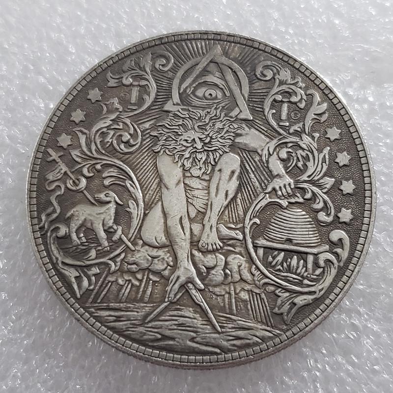 American Morgan Dollar Hobo Coin Eye Commemorative Silver Coin 1047-2 Copper