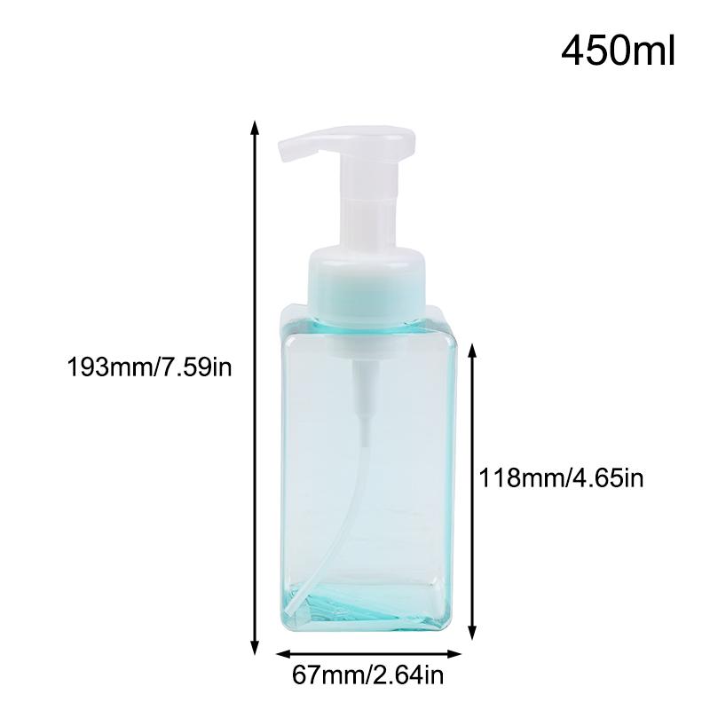 Square Plastic Pump Bottles – Refillable Containers for Shampoo, Lotion & Soap Dispensing