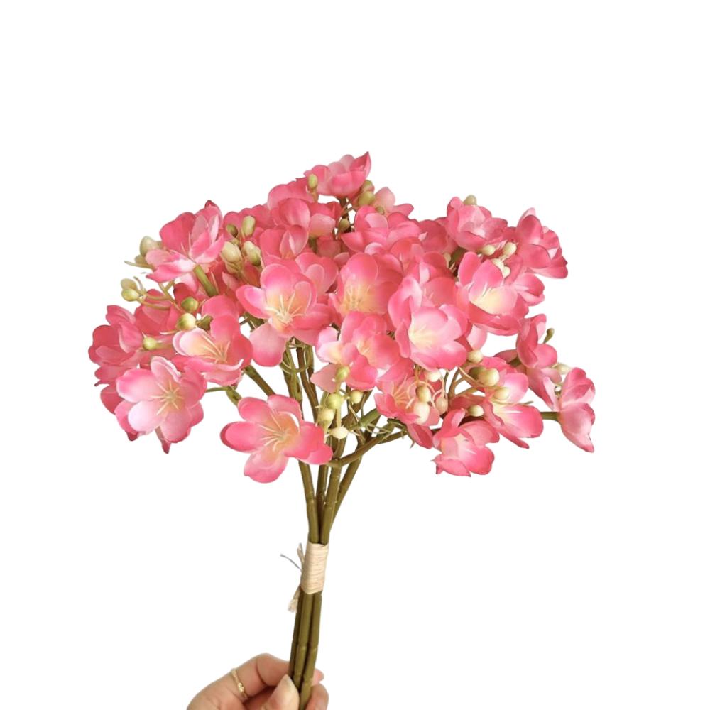 

4Pcs Korean Style Fake Jasmine Flowers Fake Flowers Simulated Flower Bouquet Office Decor красный