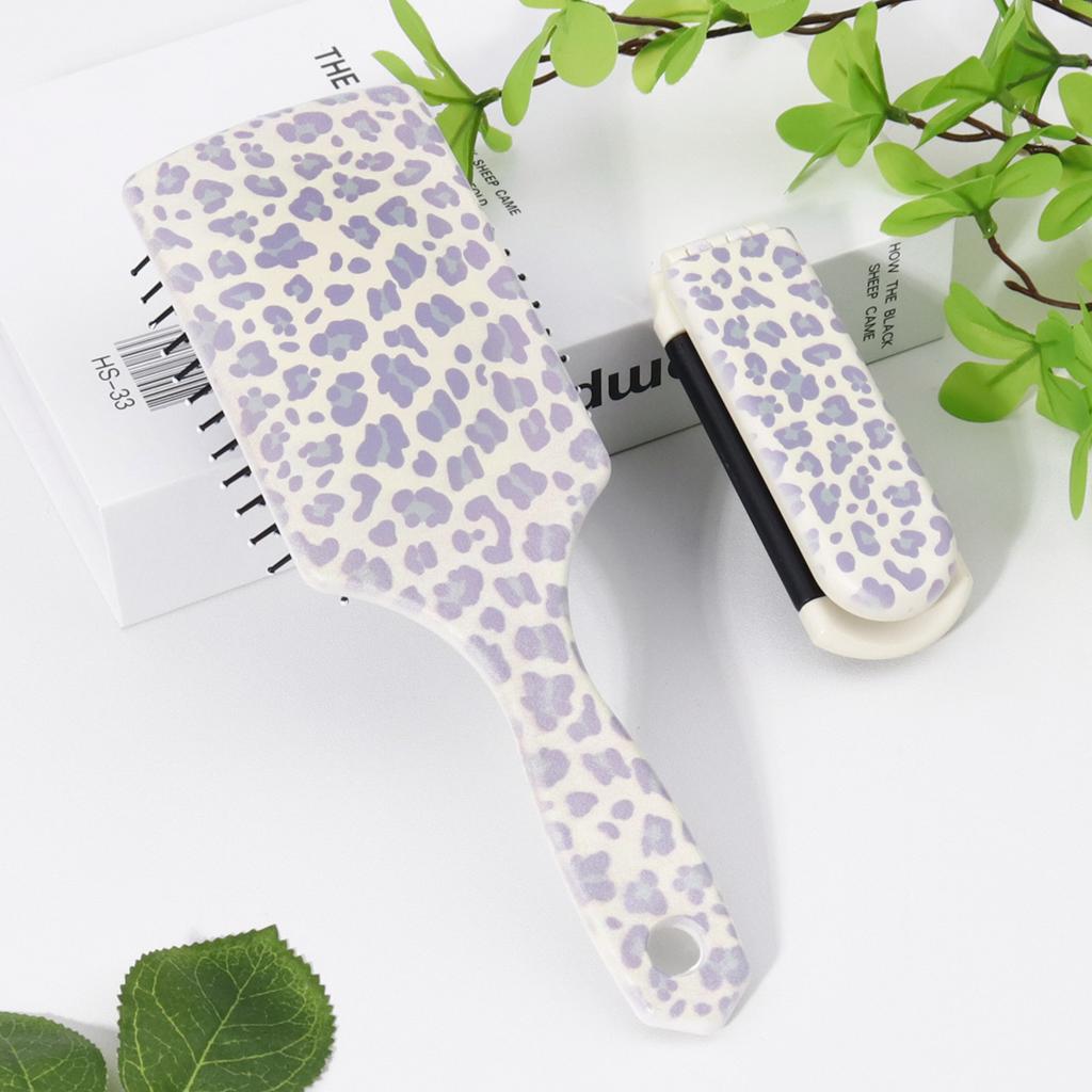 High Gloss Leopard Print Comb Set, Personalized Leopard Print Pattern, Gentle Hair Styling tool,Special for Real Hair Wigs