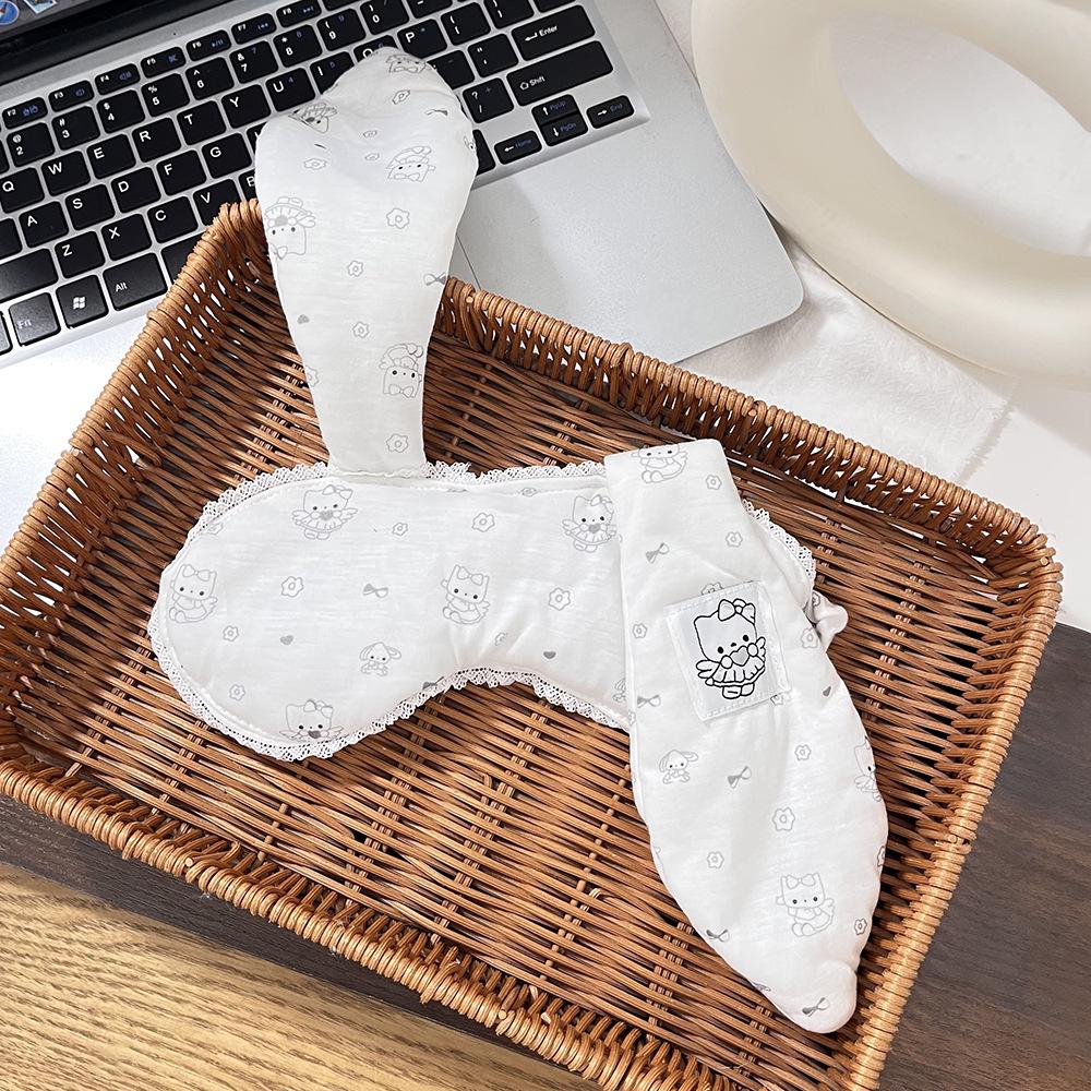 Adorable Bunny Ears Lace Eye Mask - Women's Anime Cartoon Sleep Shade
