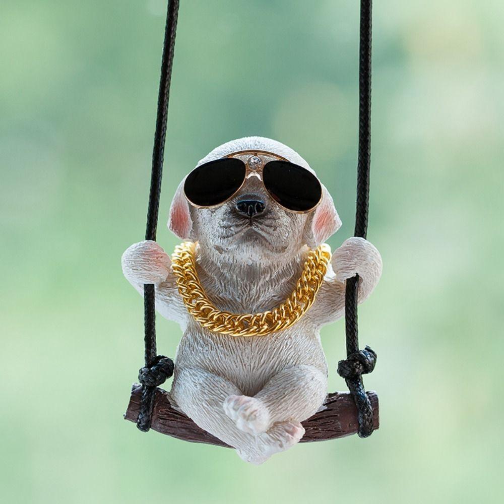 Bulldog Car Pendant Swing Dog Car Hanging Creative Auto Interior Accessories  Automobile