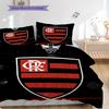 Flamengo logo Vzor Povlečení Přikrývka Sada Povlak na přikrývku Povlak na polštář Domácí dekorace Dárek k narozeninám (1 * povlak na peřinu + 2 * povlak na polštář, bez jádra)