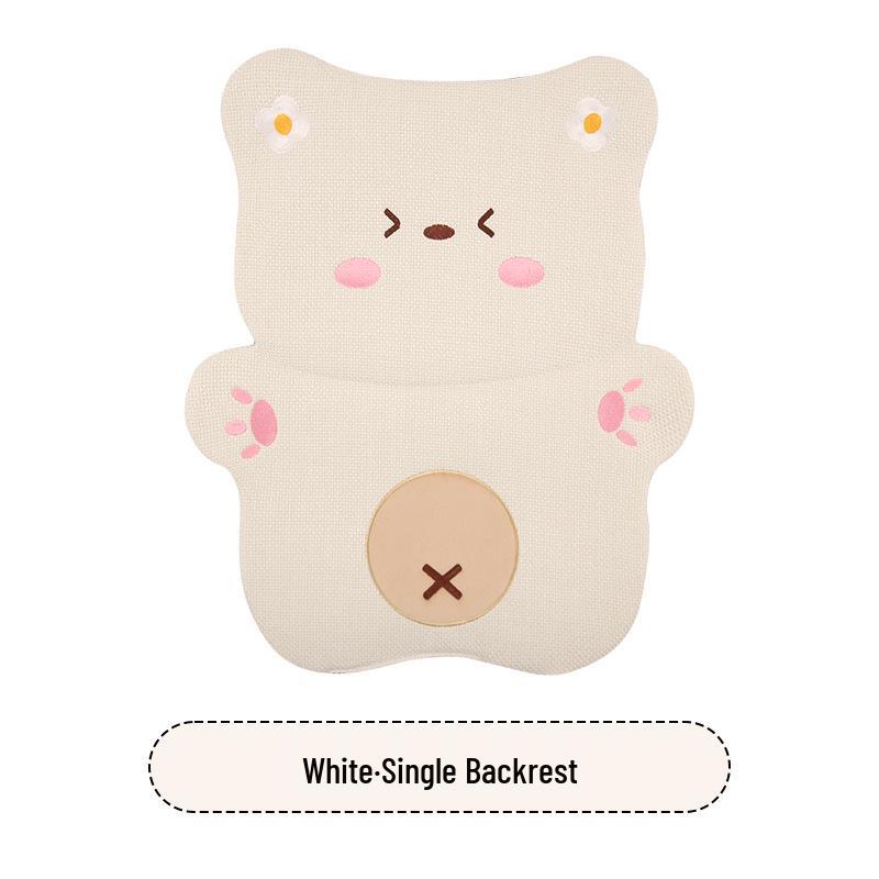 Universal Car Seat Cushion - Cute Cartoon Bear Design for Leapmotor C10/B01/B10/C11, Cotton Linen Fabric for All Seasons