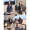 Women's Gray Baseball Jacket - New Autumn 2025 Age-Reducing Collection