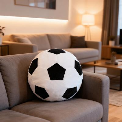 Fußball Plüsch Kissen Weiches gefülltes Fußball Spielzeug Kissen für Heimdekoration Geschenke