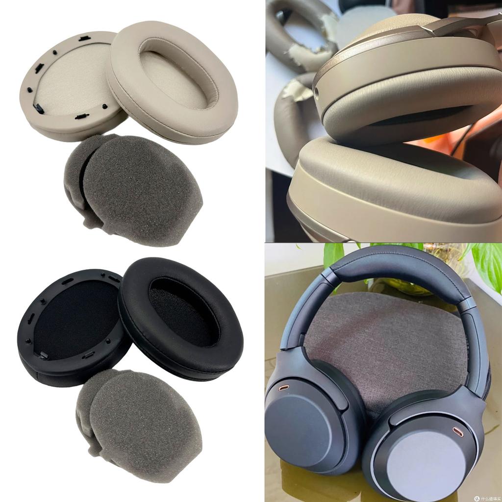 Soft Sheepskin Earpads Noise Reduction Ear Covers Ear Earmuff for WH-1000XM3 Headphones Enhances Auditory Comfort