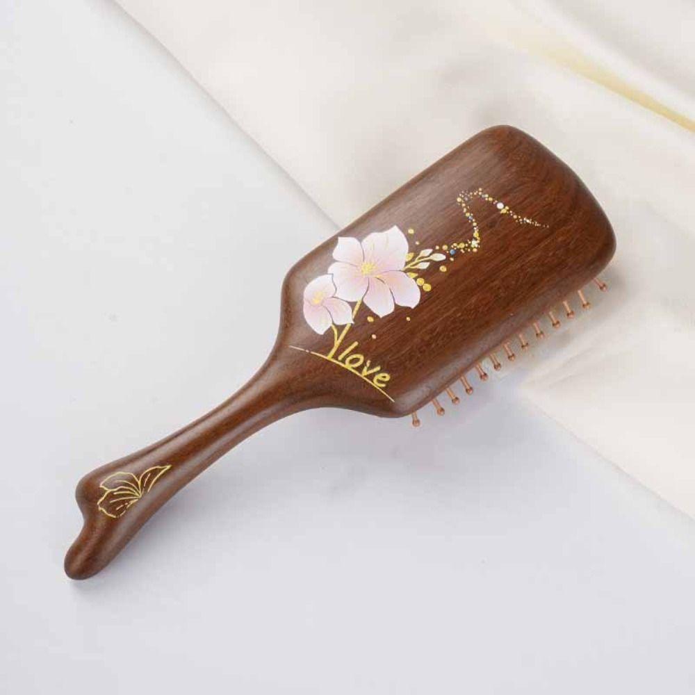 Anti Static Sandalwood Hair Comb Portable Air Bag Massage Comb Air Cushion Comb  Curly Hair