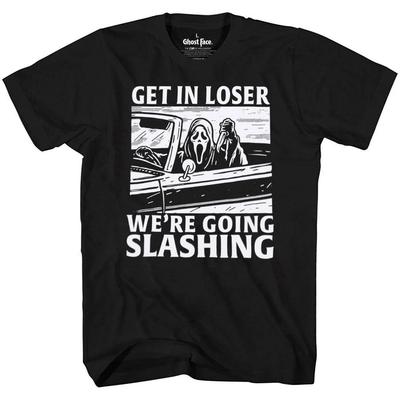 Scream Ghost Face We're Going Slashing 100% Cotton T-shirt Mens Tees Top