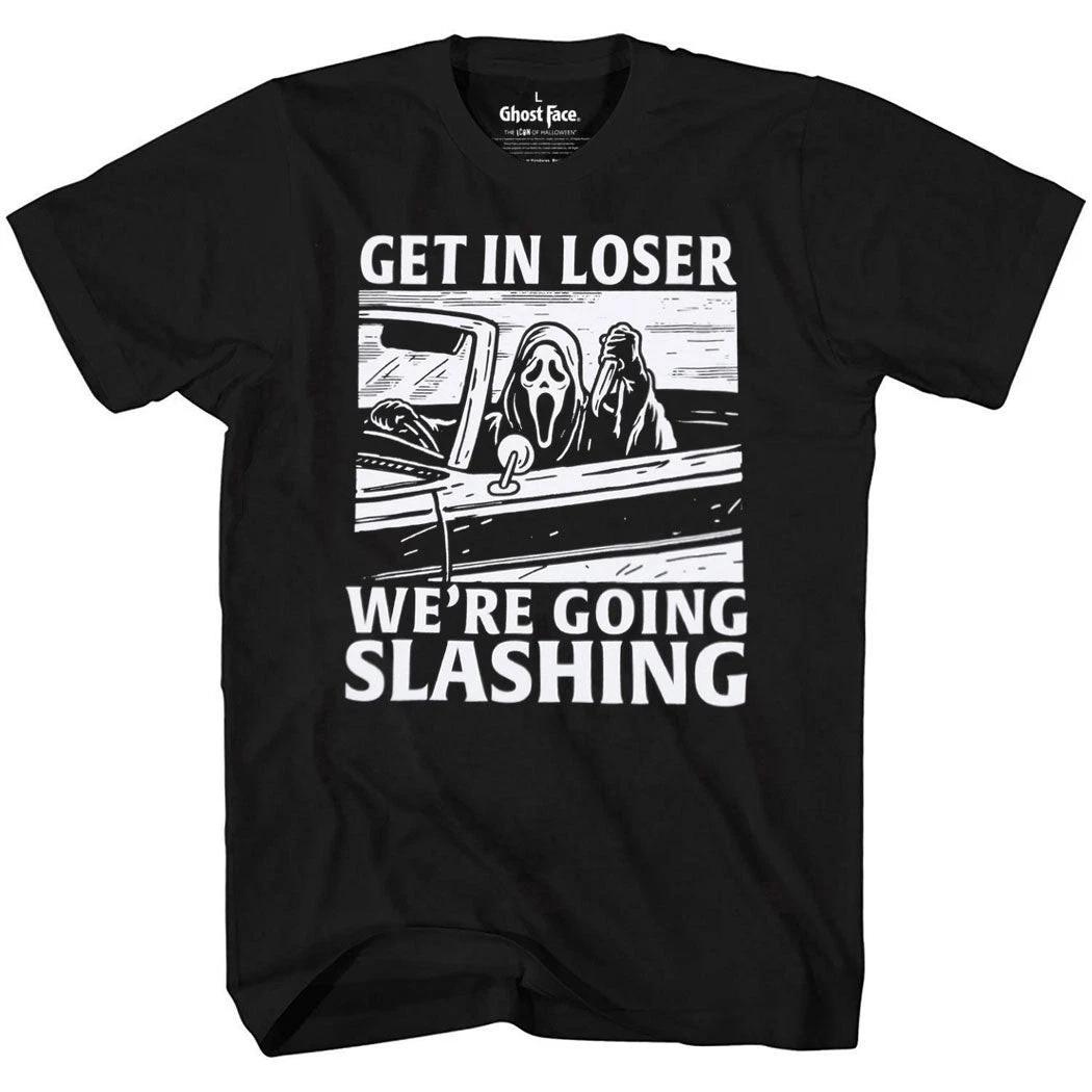 Scream Ghost Face We re Going Slashing 100% Cotton T-shirt Mens Tees Top L