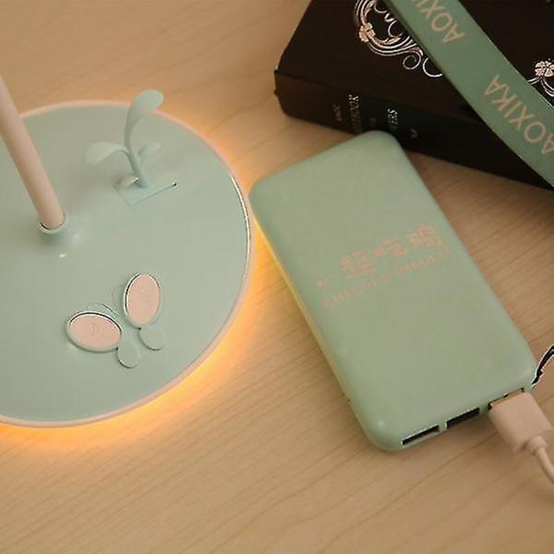 Night Lights Ambient Brightness USB Brightness Eye Protection Students Reading Desk Lamp Blue