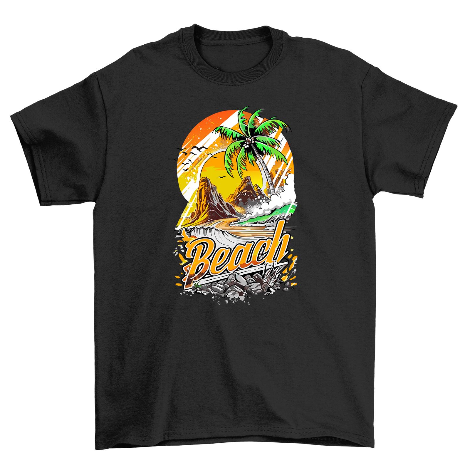 Summer_7   Beach Vibes T-Shirt Mens Womens Tees Top - Funny and Tropical! 100% Cotton, Unisex Design, S