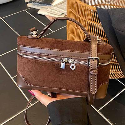 Fashion Retro Contrast Casual Handbag Bag Women's 2025 New Versatile Box Bag Fashion Crossbody Bag