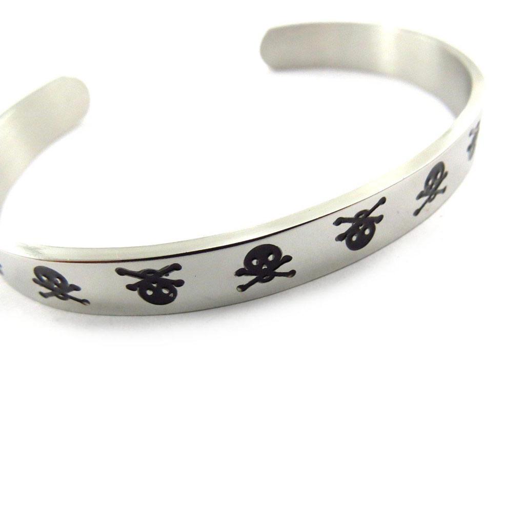 Les Trésors De Lily [J6864] - Bracelet créateur 'Tête de Mort' argenté