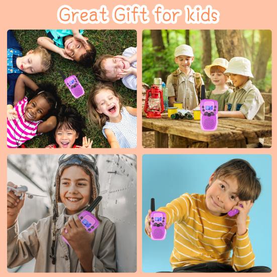 2 Stück Walkie Talkies mit 22 Kanälen 2-Wege-Funkgeräte Geschenke 3 Kilometer