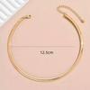 European and American Cross-border Supply Fashion Necklace Accessories Women's Gold Glossy Collarbone Chain Collar Light Luxury High-end Neck Jewelry