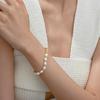 High-End Gold-Plated Pearl Bracelet: Japanese & Korean Design