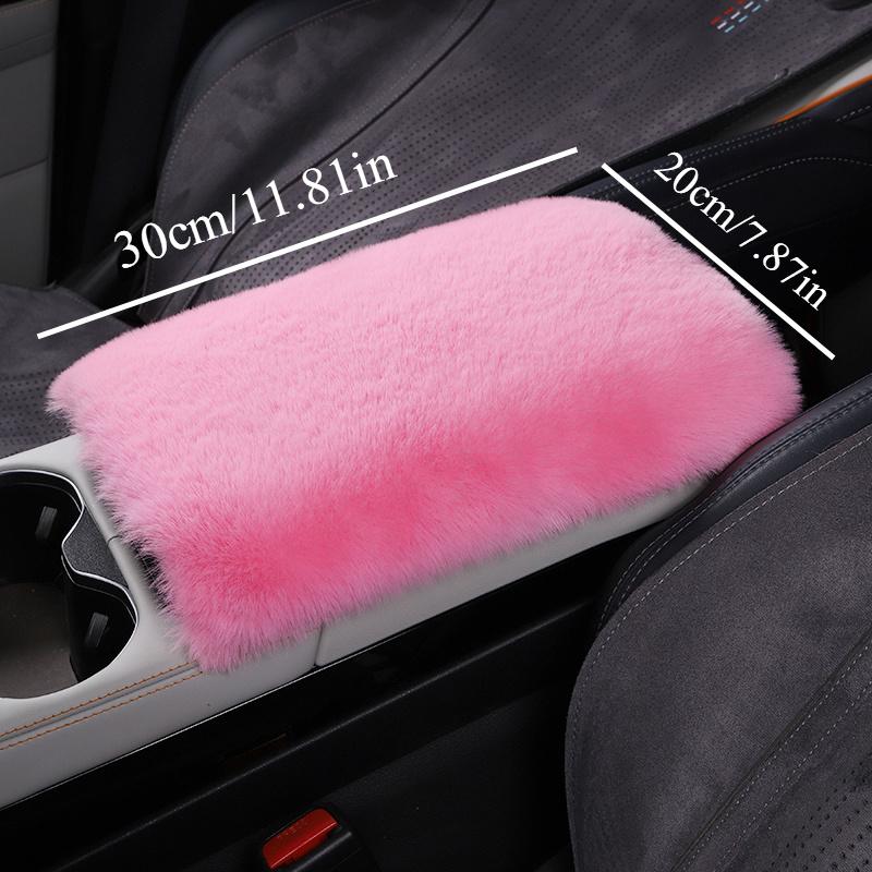 1pc Plush Faux Fur Armrest Cushion Soft Winter Warmth, Central Console Pad for Cars, Cozy & Decorative Interior Accessory, Car Interior Accessory