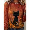 Women's Fashion Casual 3D Print Crew Neck Long Sleeve T-Shirt