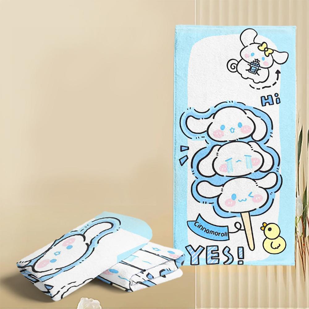 

Cinnamoroll bath towel - Melody children s towel - Swimming absorbent towel - Outdoor cycling - Sports fitness - Sweat wiping W30*H60(CM)