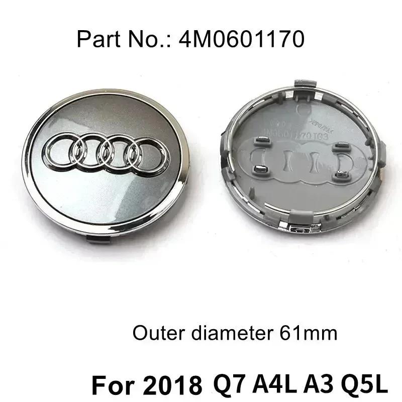 For Audi B5 Hub Caps Hot For Audi 4pcs 60/ 61/68/69mm Audi wheel hub center cover wheel badge is suitable for Audi TT RS A3A4A5A7A8S5 S6