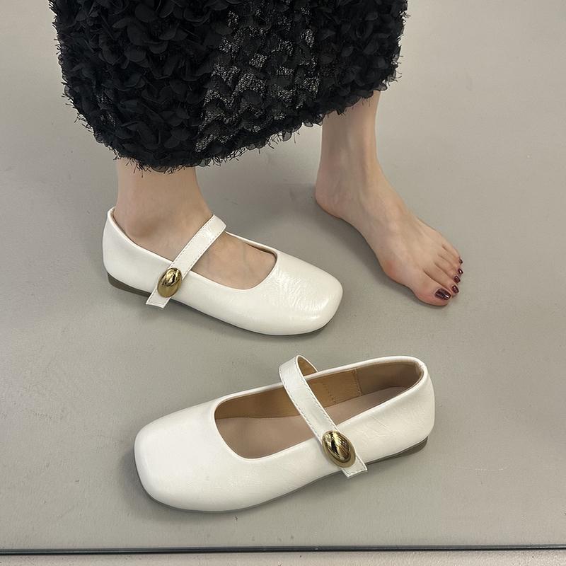 2025 Spring New Style Fashionable Versatile Simple Stylish and Lightweight Flat Bottom Shoes Single Shoes