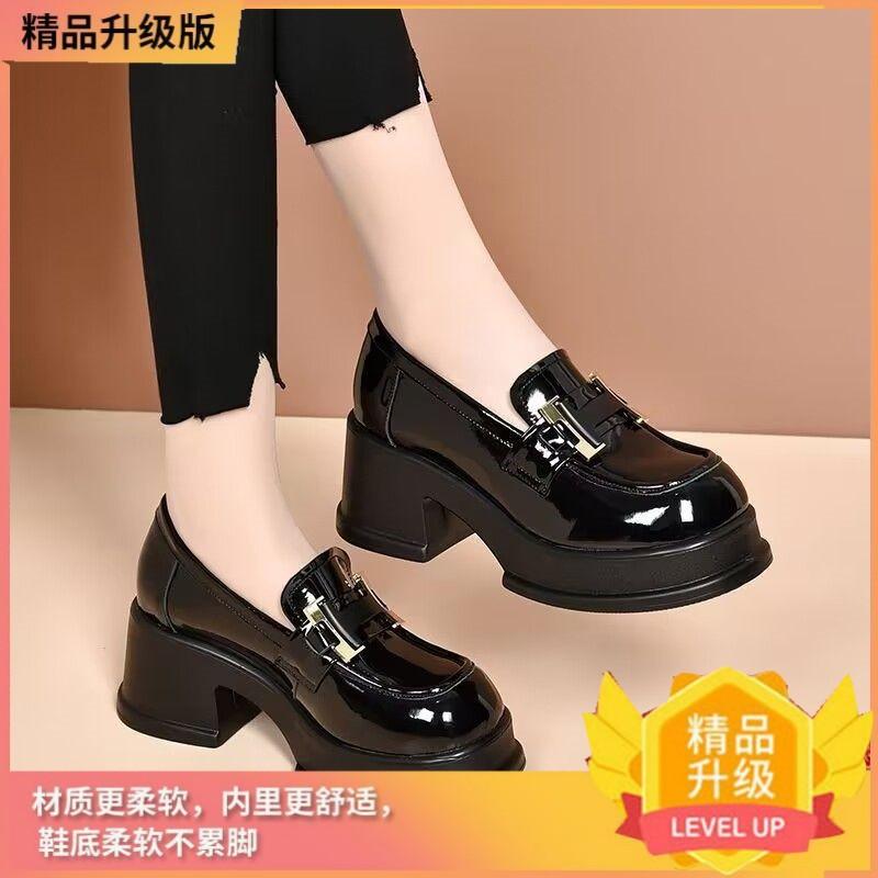 British style platform small leather shoes 22 new spring small height increase single shoes small leather shoes