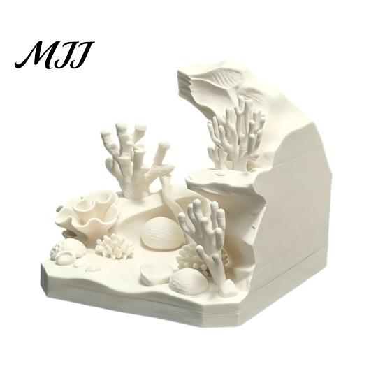 Small Fish Tank Ornament 3D Printed Coral Cave Aquarium Decoration for Shrimp, Aquatic Habitat Hideout, Realistic Hollow Hiding Resting