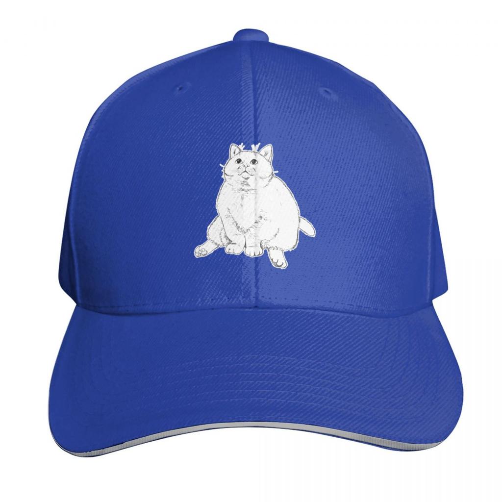 Chonky Cheeks Cat Baseball Cap Streetwear Hip Hop Trendy Vintage Retro Embroidered Lightweight Packable