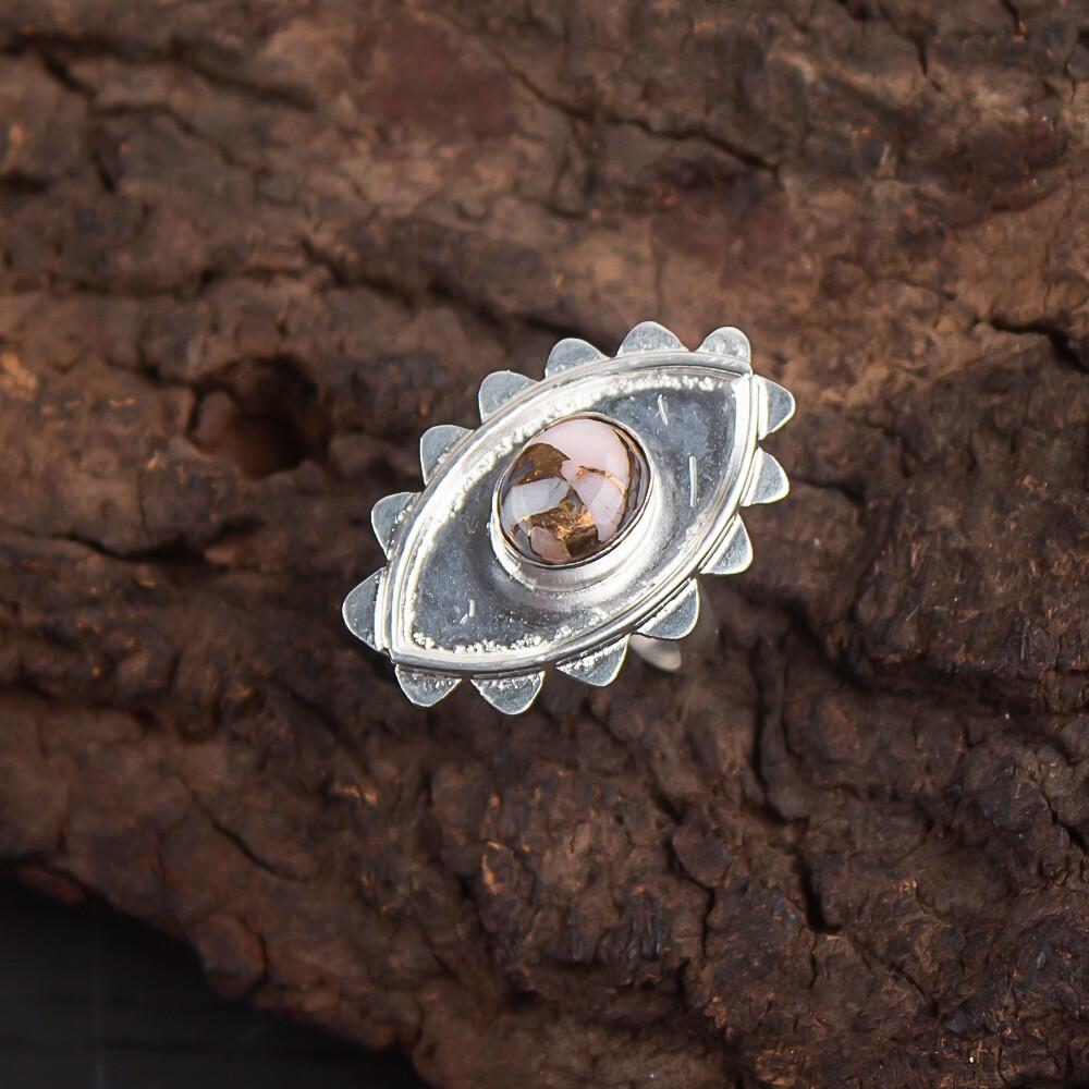 

Natural Pink Opal Turquoise Gemstone 925 Sterling Silver Jewelry Handmade Ring RR-6-19 13