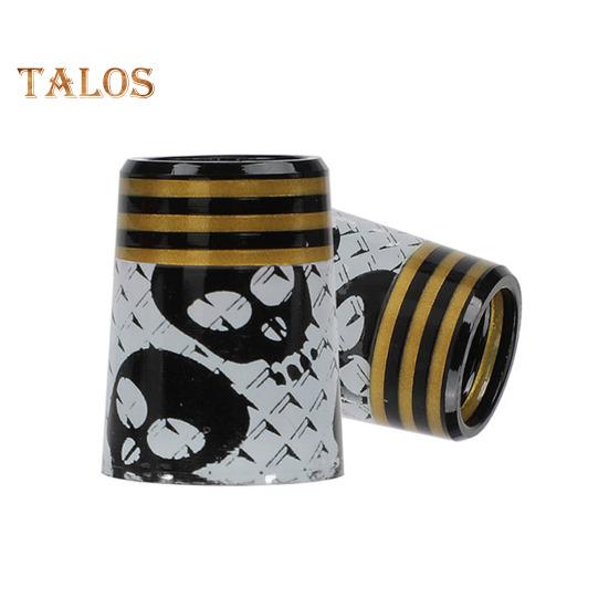 Ferule de golf, inele plate pentru fier de golf, pentru ferule de club de golf cu vârf conic de 0,370 inch, cu ax cu pană, design craniu