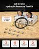VEVOR Digital Hydraulic Pressure Test Coupling Kit, 700 Bar Pressure Gauge Manometer Tester with 2 Gauges, 9 Test Couplings, 2 Quick-Release Couplers