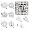 Xmas Tree Ornaments 42/44 Pcs Holiday Decor PVC Glossy Ball Set Christmas Decorations
