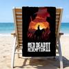 1pc Red Dead Redemption Beach Towel, Beach and Seaside Swimming Pool Equipment, Fashion Pattern, Rectangular, Travel Essentials