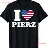 I Love Pierz Heart T Shirt Vintage Streetwear Homme Casual Graphic Slightly Stylish Unisex Soft Comfortable