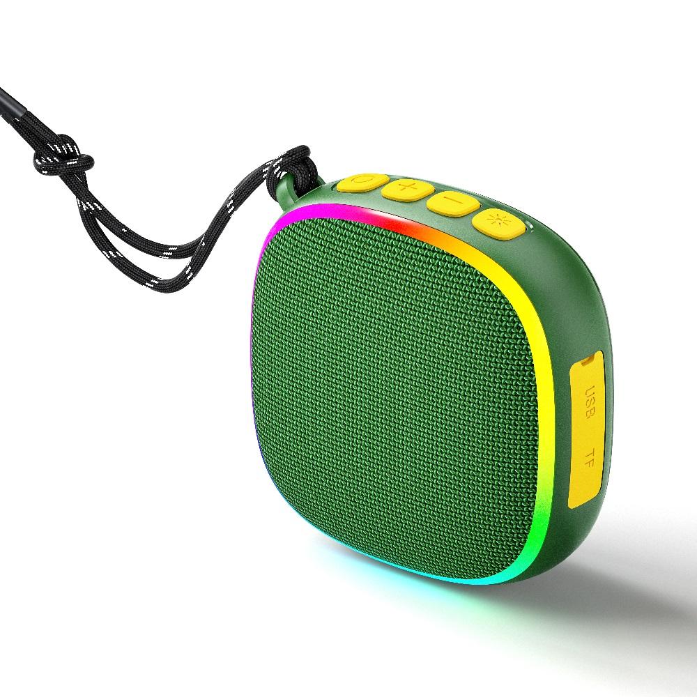 

EBS-309 Mini Portable Bluetooth 5.3 Speaker With RGB Light Outdoor Waterproof Music Box Magnetic to Steel grass зелений колір
