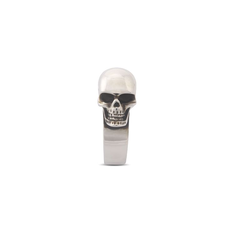 Alexander McQueen Skull Decorative Brass Ring Men rings 748202J160Y0446 21