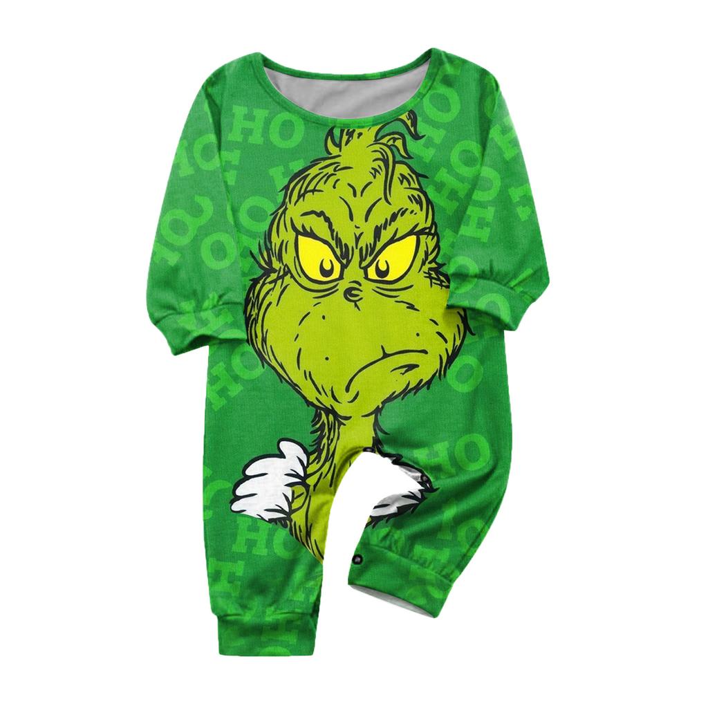 Christmas Print Cute Family Set Pajamas, Home Clothes, Family Set Long Sleeve Top Pants Set