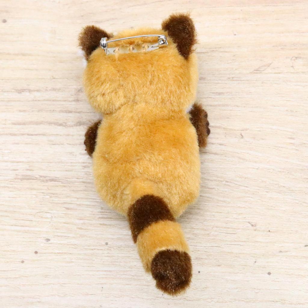 Takeoff Tiny Mate Small Plush Badge Series Red Panda with Pin