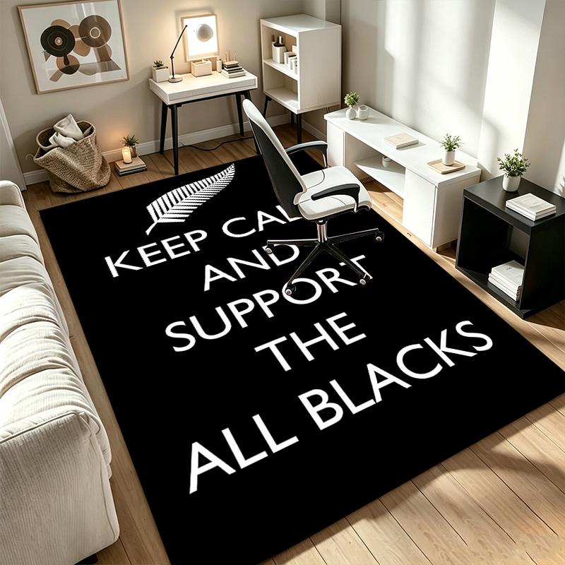 New Zealand All Blacks A rug suitable for office chair areas living rooms and computer desks perfect for home offices and an ideal holiday gift