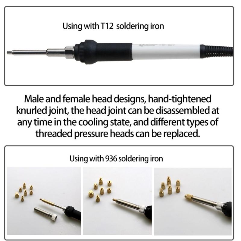 Easy To Use Soldering Head Iron Tip For Efficient Heat Insert Nut Embedding In 3D Printed Models Optimally Nut Melting