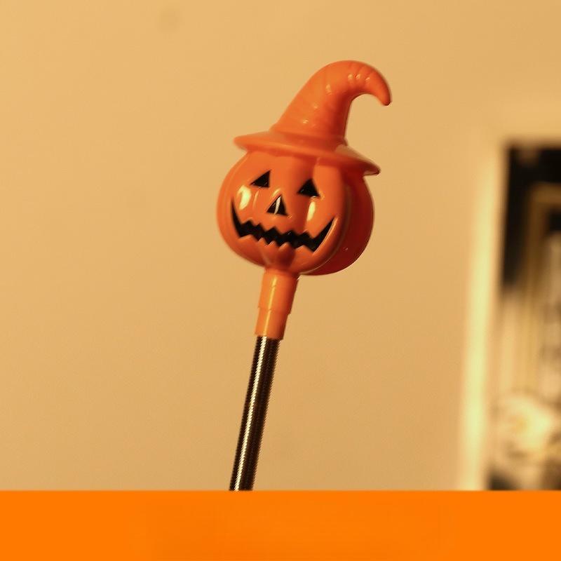 Halloween Glow Stick Pumpkin Ghost Handheld Kids LED Toys Halloween Props Small Gift Glitter Stick Party Decorations