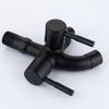 Black Dual-Use Side-Opening 304 Stainless Steel Washing Machine Faucet with One Inlet and Two Outlets