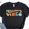Preschool T Shirt First Day of School Back To Teacher Funny Vintage Washed Soft Casual Designer Clothes Breathable Stylish